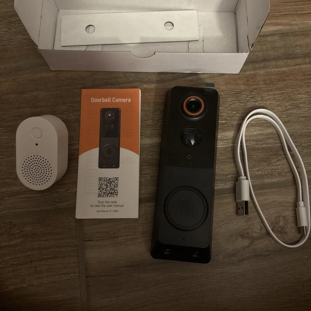 2.4 GHz Wi-Fi Video Doorbell w/‎ Indoor Ring Chime, Enhanced Security New In Box